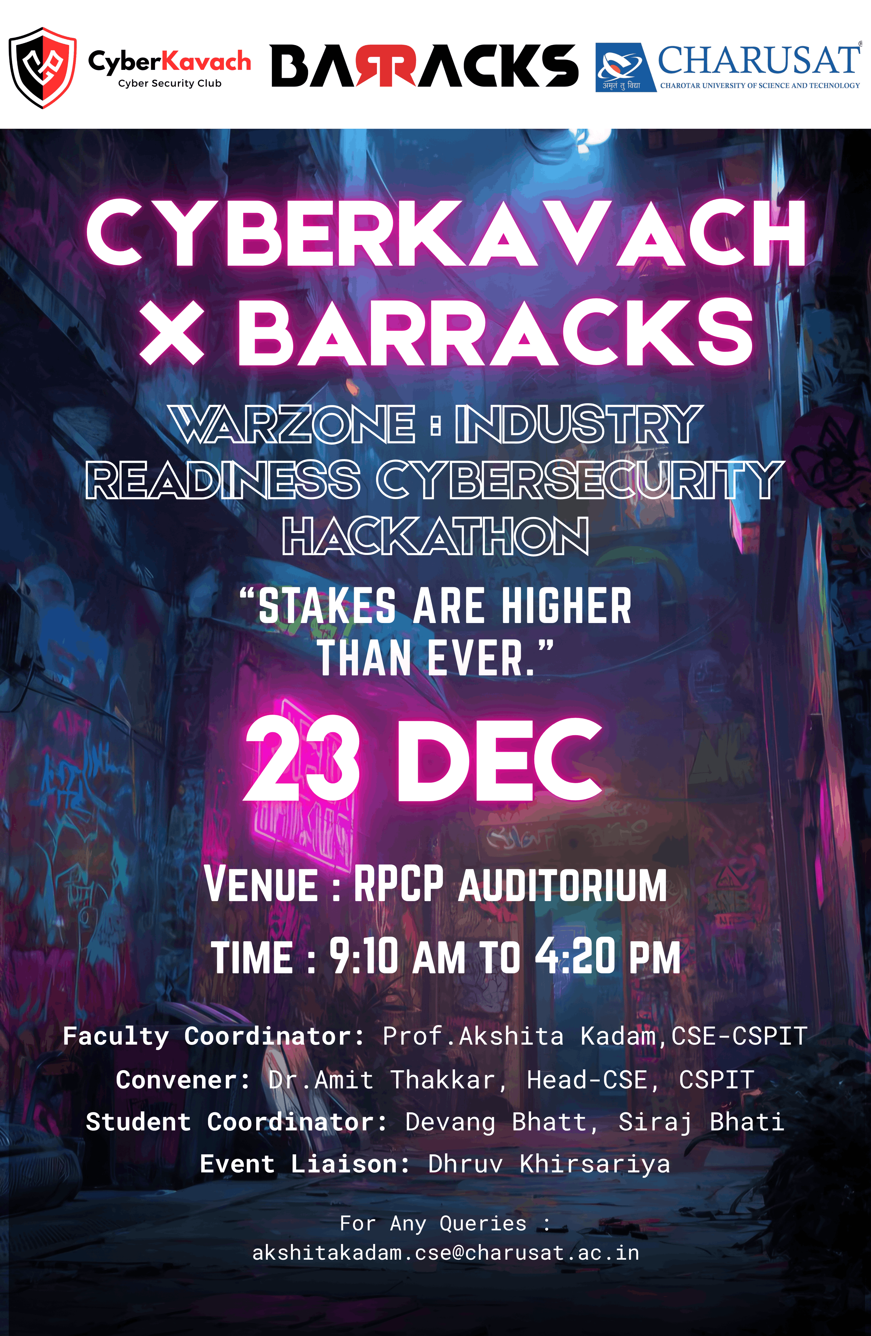 CyberKavach × Barracks Technologies – WARZONE